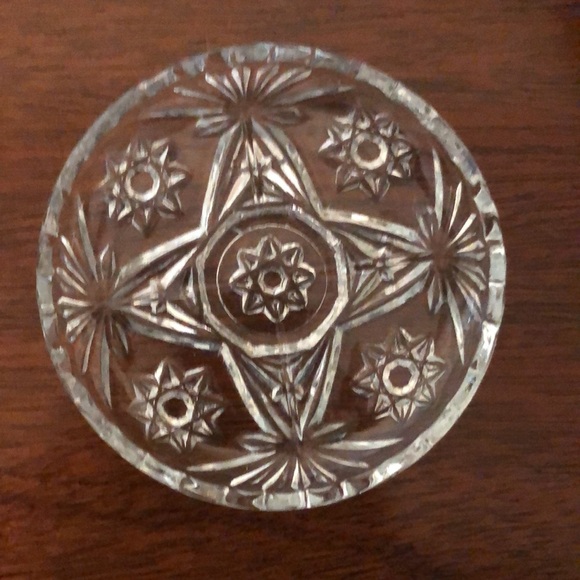 Vintage 1960’s Precut Clear by ANCHOR HOCKING Coaster Set of 6 - Picture 4 of 5